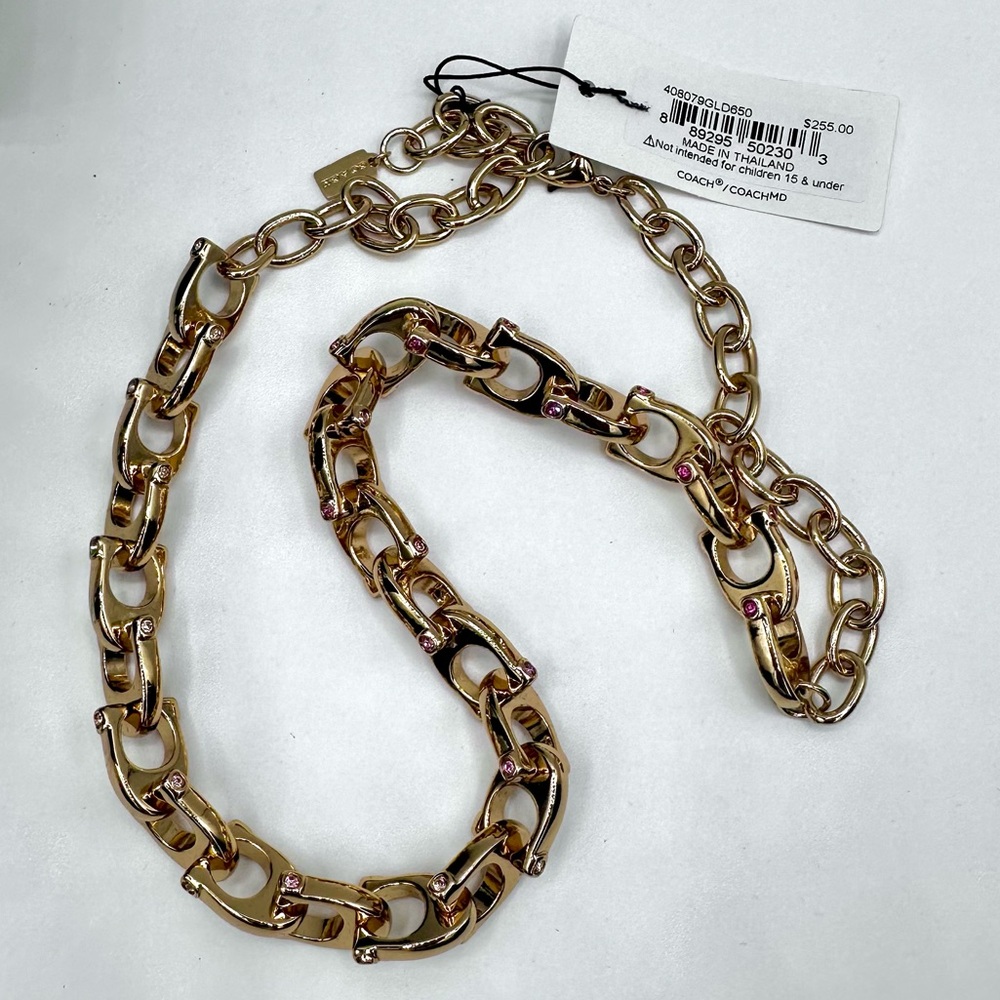 COACH Chunky Signature Chain Link Necklace ✨ ✨ - Picture 5 of 9